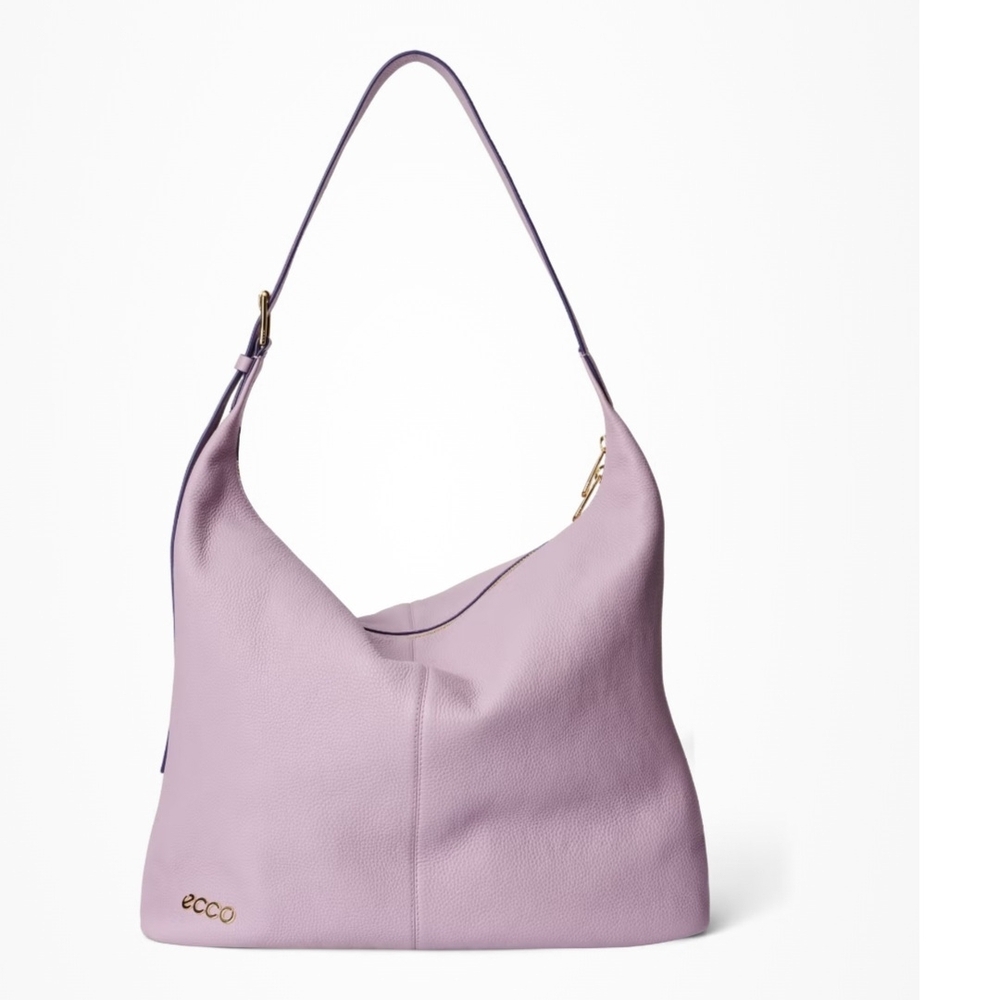 Ecco Lavender Leather Hobo Bag
